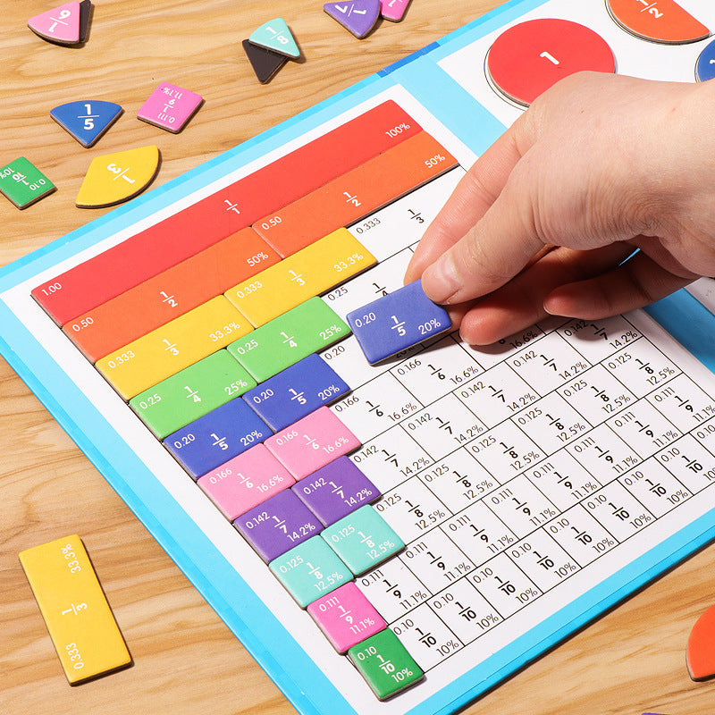 Magnetic Fraction Plate Demonstrator Teaching Toy