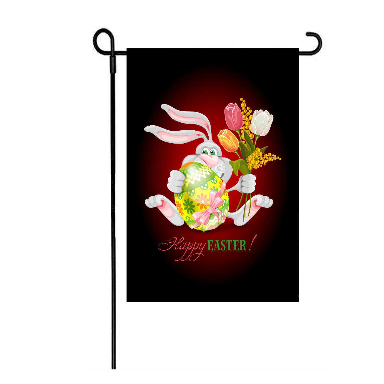 Burlap Easter Bunny Garden Flag