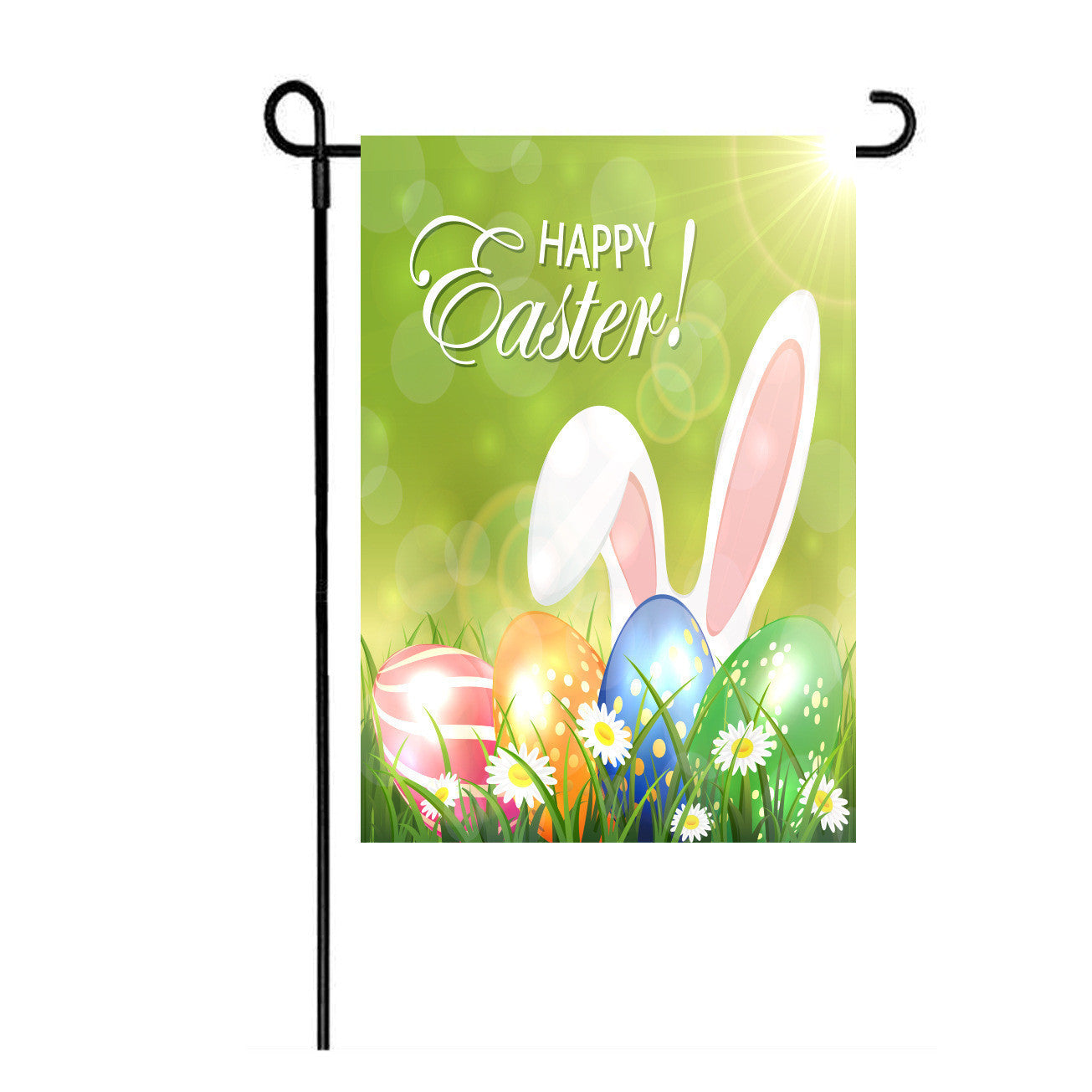 Burlap Easter Bunny Garden Flag