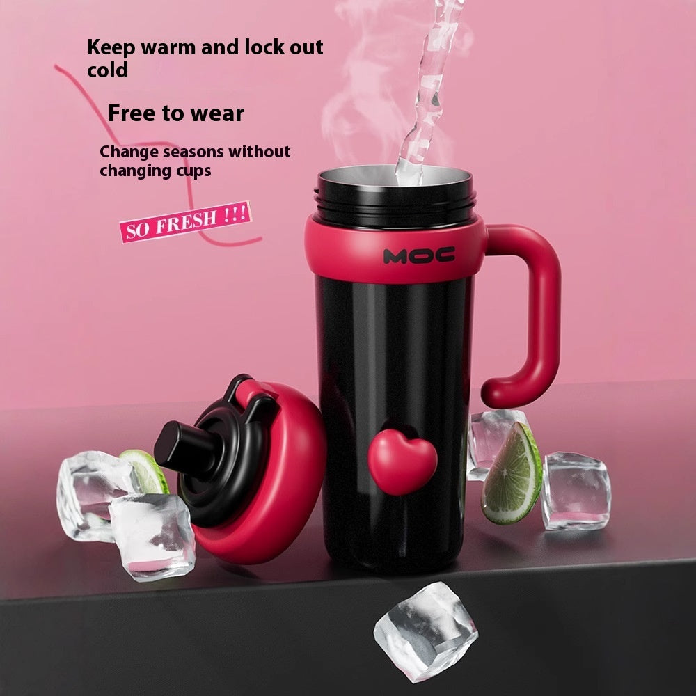 Cup With Tea Infuser Girls Large Capacity Cup With Straw