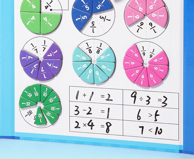 Magnetic Fraction Plate Demonstrator Teaching Toy