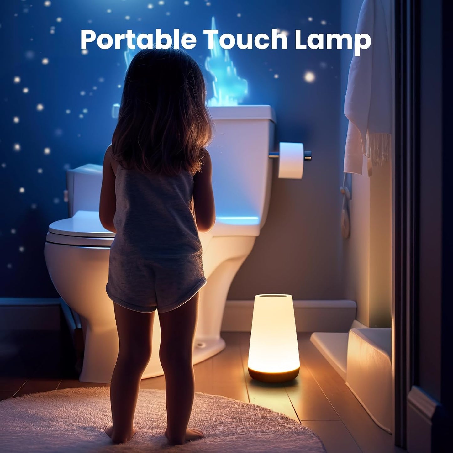 Dimmable Touch Lamp | 5 Brightness Levels | 13 RGB Colors