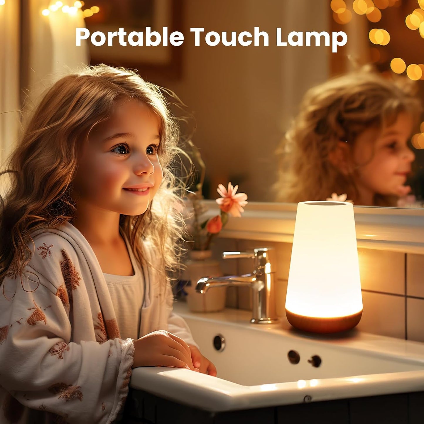 Dimmable Touch Lamp | 5 Brightness Levels | 13 RGB Colors