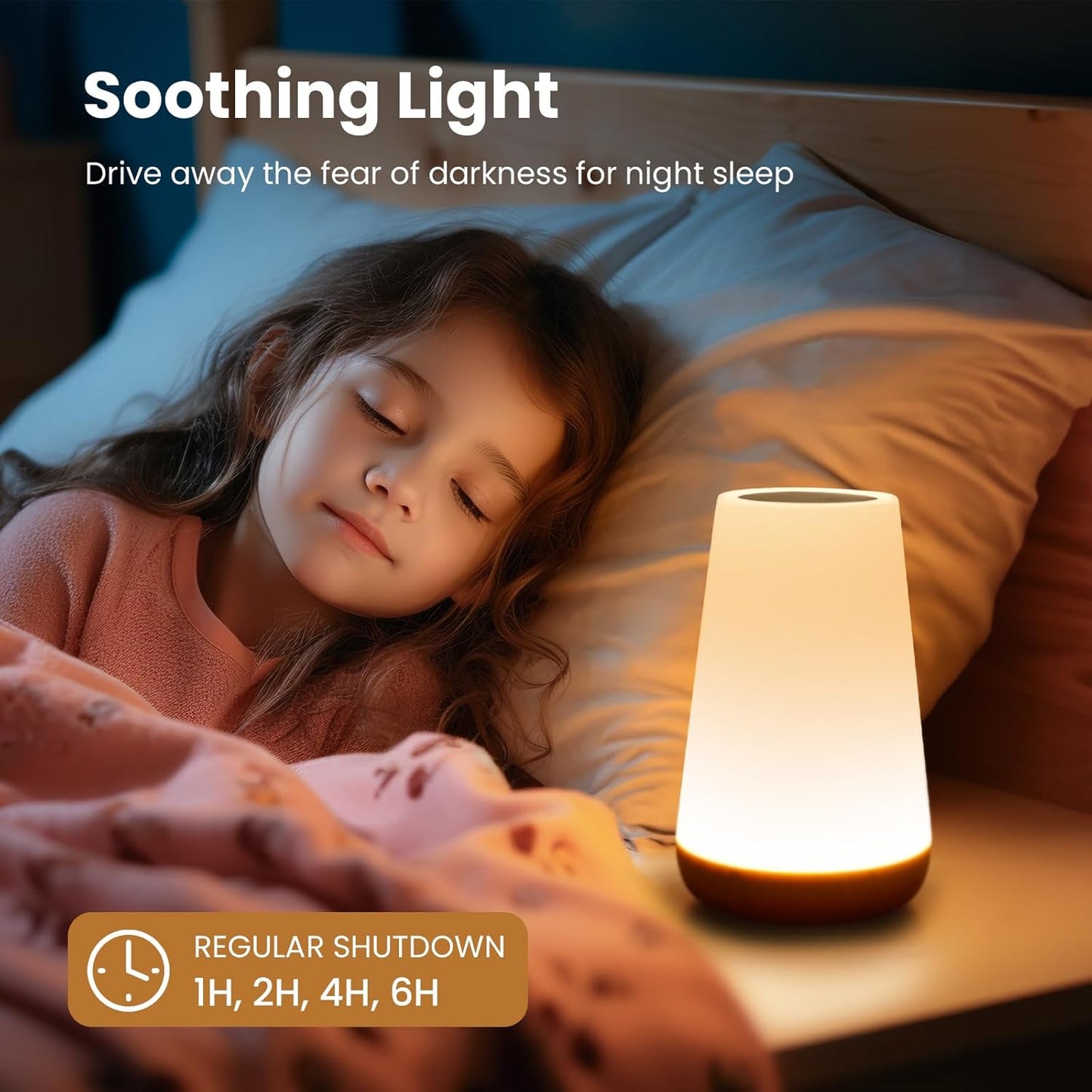 Dimmable Touch Lamp | 5 Brightness Levels | 13 RGB Colors