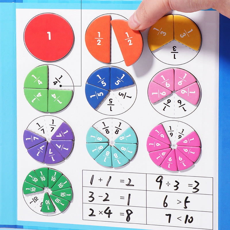 Magnetic Fraction Plate Demonstrator Teaching Toy