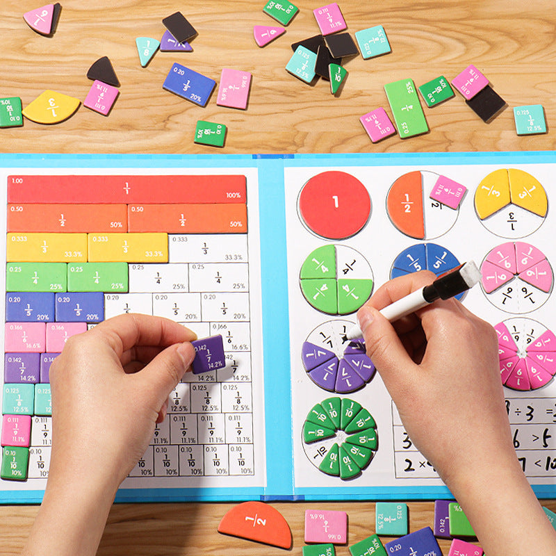 Magnetic Fraction Plate Demonstrator Teaching Toy