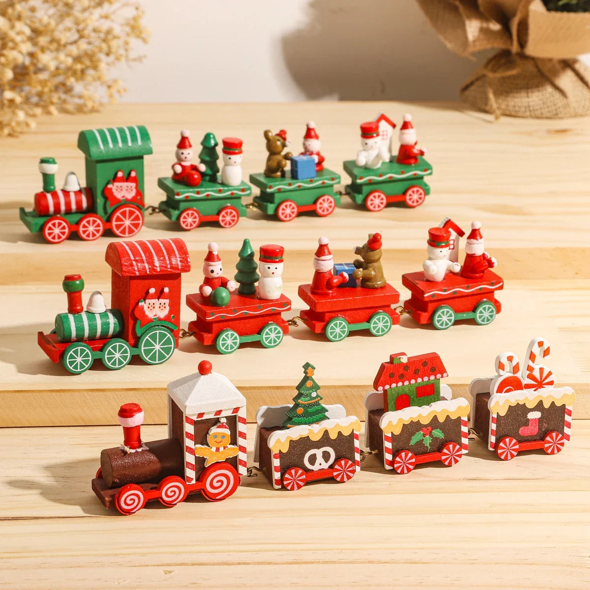Christmas Wooden Train Gifts Set