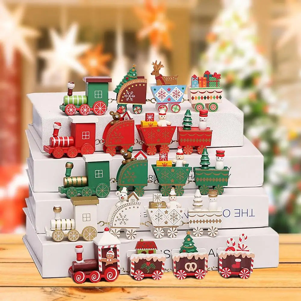 Christmas Wooden Train Gifts Set