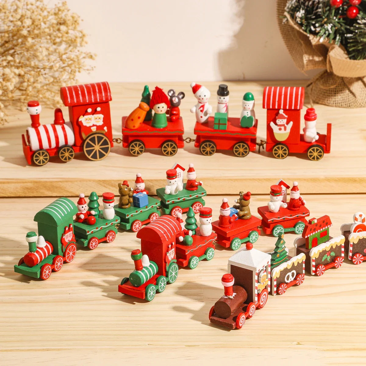 Christmas Wooden Train Gifts Set