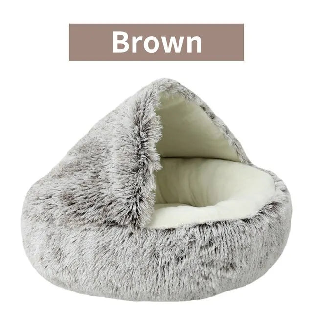 Kupingo™ Soft Plush Pet Bed with Round Cover
