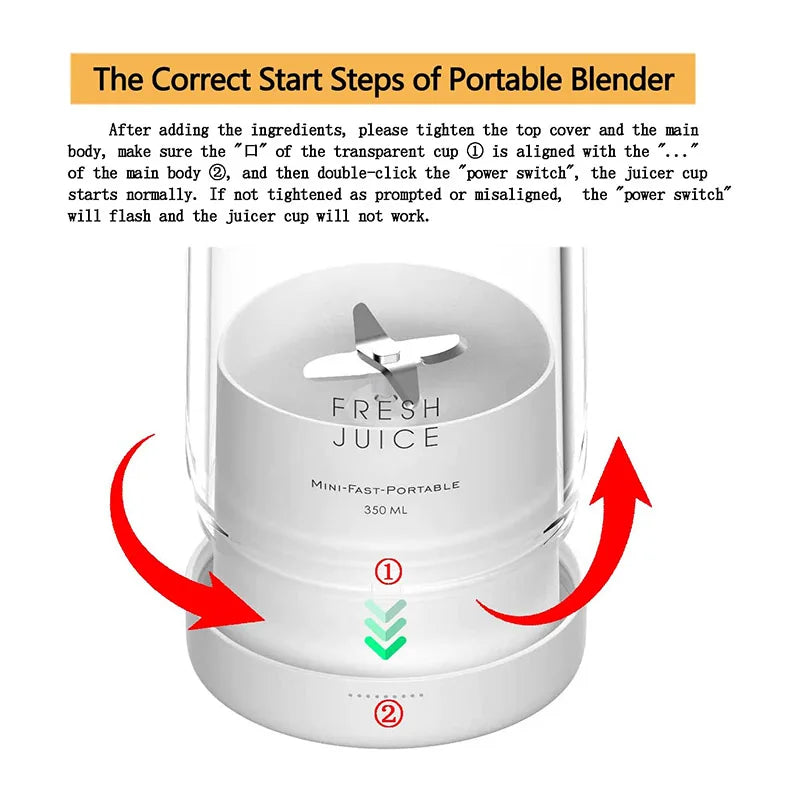 Fruit Juicer Household Portable Wireless Rechargeable Mixing Cup