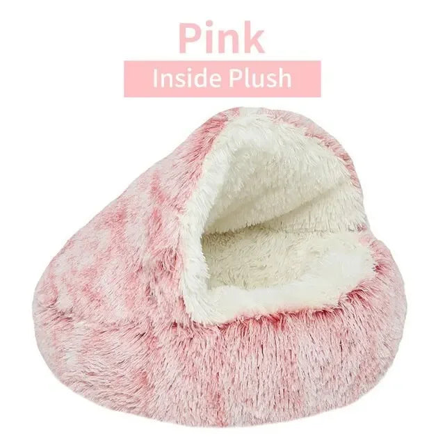Kupingo™ Soft Plush Pet Bed with Round Cover