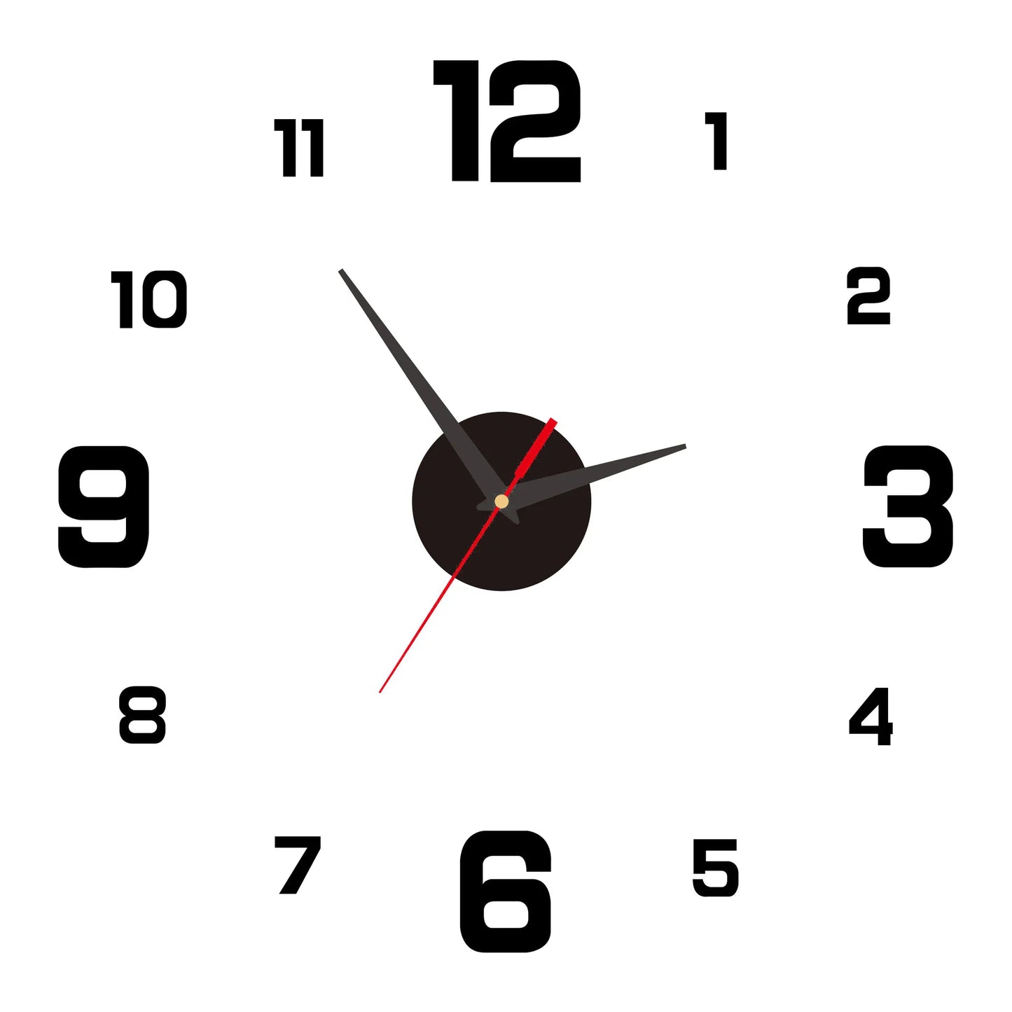 3D Wall Decal Decorative Clock