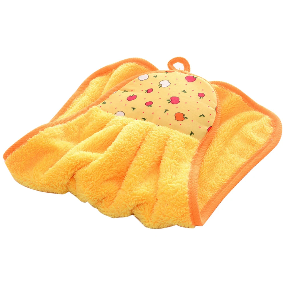 Coral Velvet Bathroom Soft Hand Towel Absorbent Cloth Dishcloths Hanging Cloth Kitchen Accessories