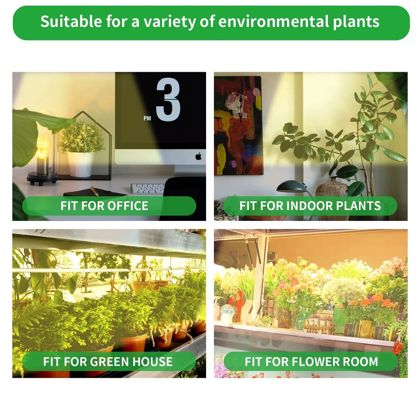 USB LED Plant Grow Light | 1/2/3/4 Head, 10 Dimming Levels, Timer