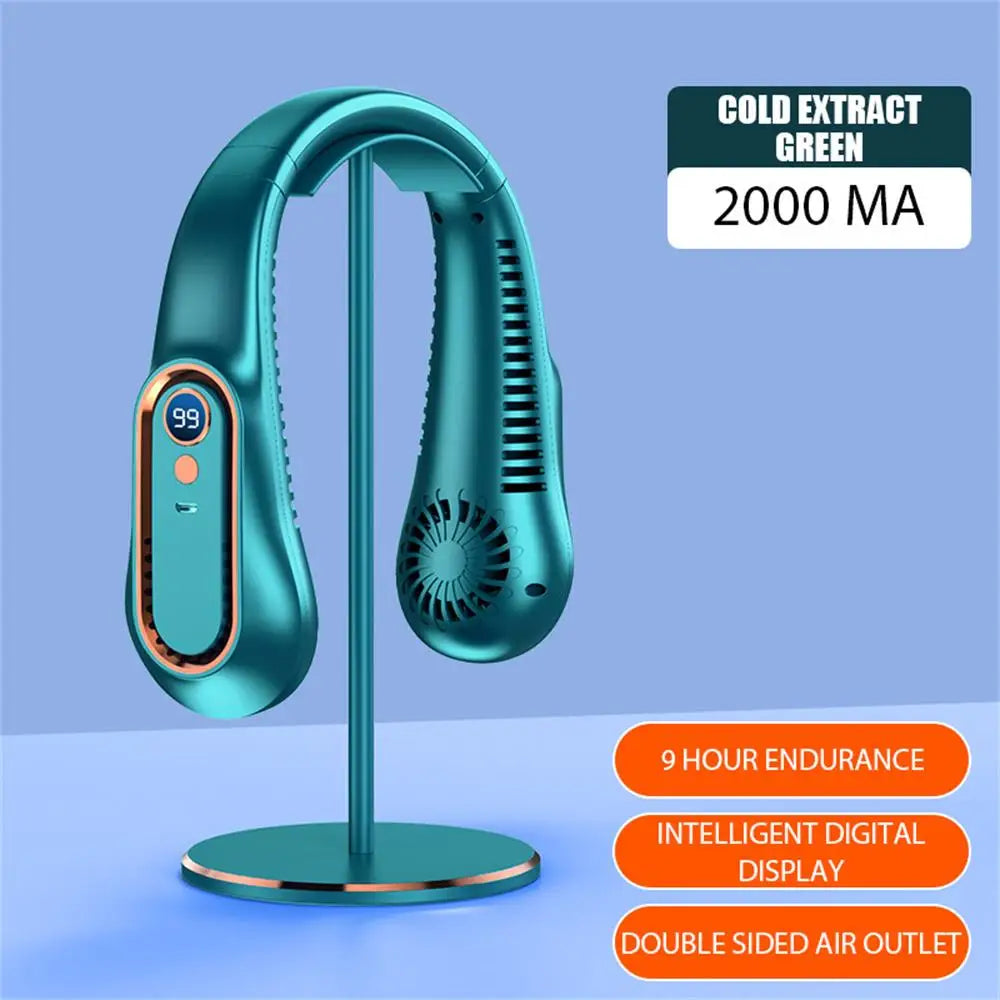 Mini Bladeless Fan, Neck Fan, Cool Wind Blows all over the Body