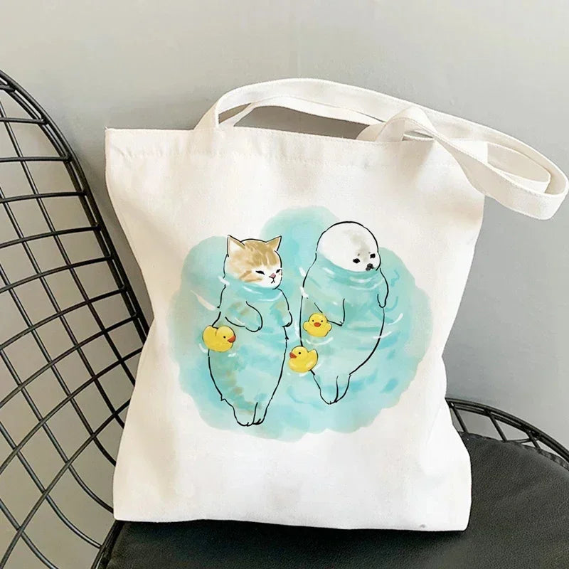 Cute Anime Canvas Handbag