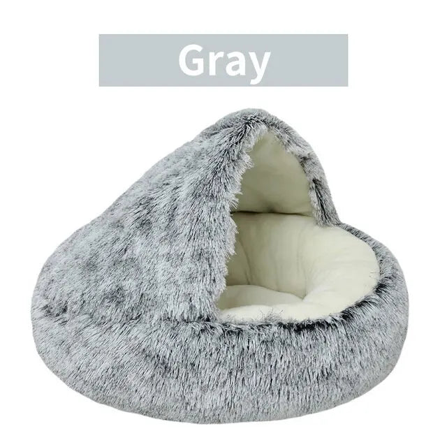 Kupingo™ Soft Plush Pet Bed with Round Cover
