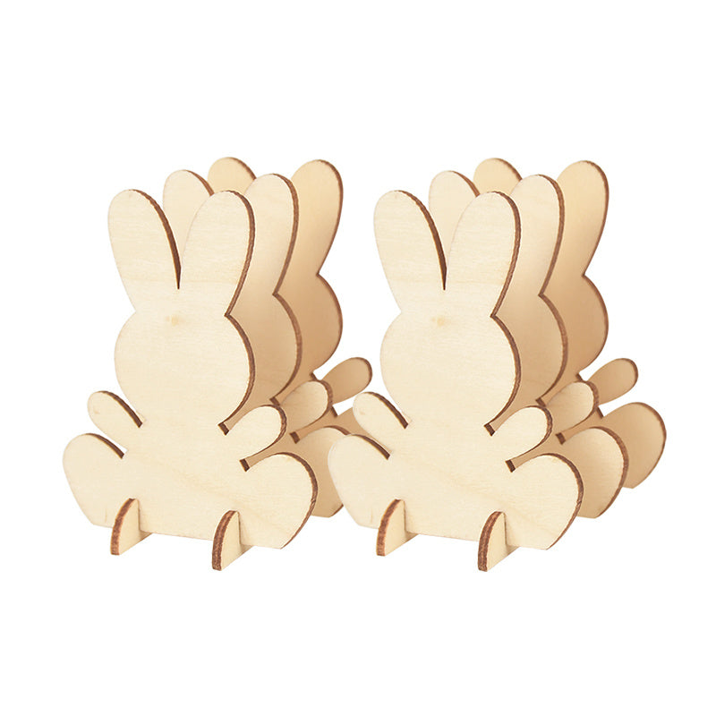Laser Engraving Laser Wood Chip Rabbit 3D Stereoscopic Ornament