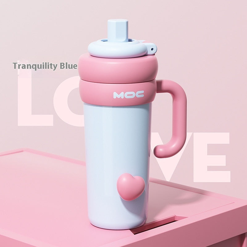 Cup With Tea Infuser Girls Large Capacity Cup With Straw