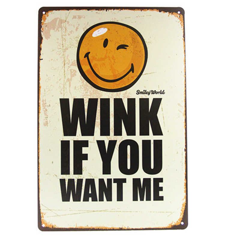 Metal Craft Painting Wall Decoration Character Slogan