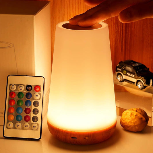 Dimmable Touch Lamp | 5 Brightness Levels | 13 RGB Colors
