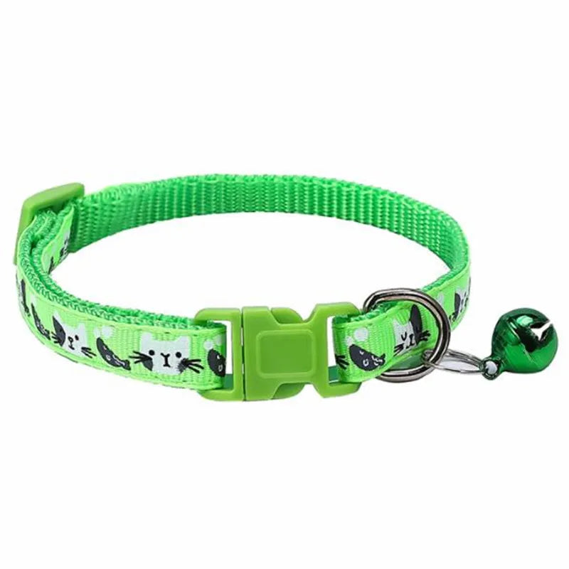 Pet Accessories Dog Cat Collar Bell Colorful Cats Pattern Adjustable Collars For Puppy Kitten DIY Small Animal