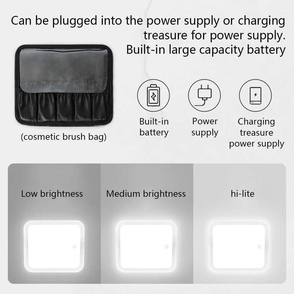 Makeup bag with LED Mirror