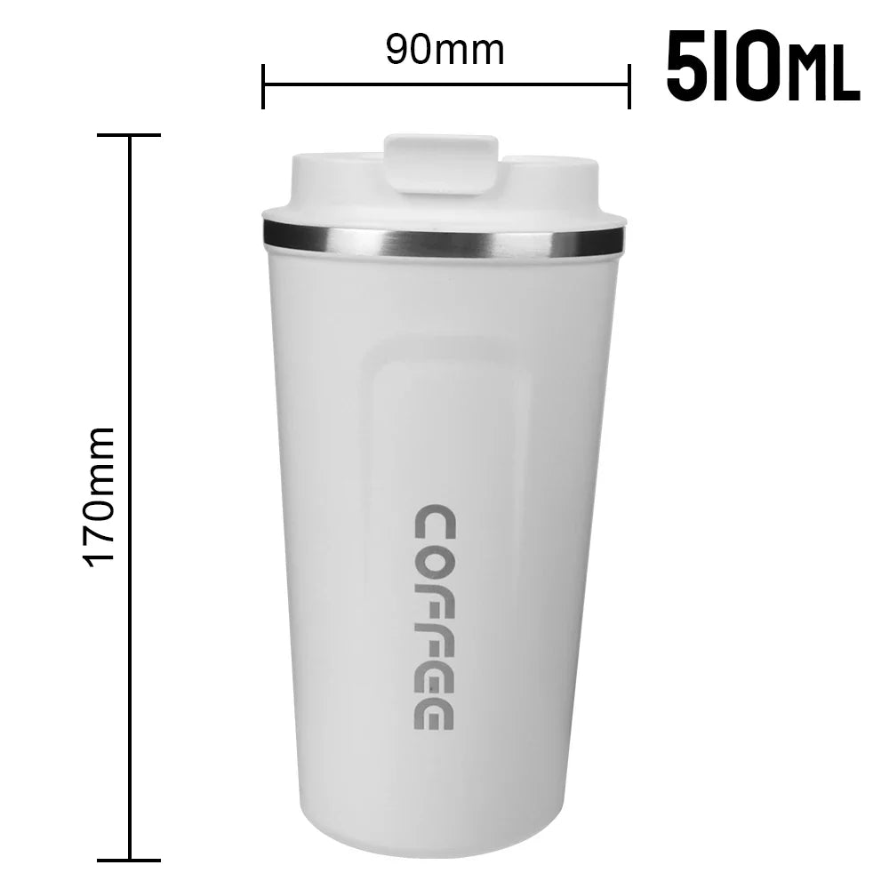 Stainless Steel Travel Mug – Leak-Proof 380/510ml Coffee & Tea Thermos