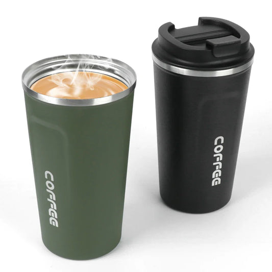 Stainless Steel Travel Mug – Leak-Proof 380/510ml Coffee & Tea Thermos