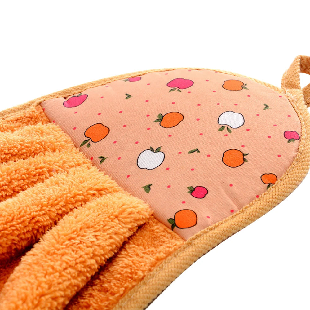 Coral Velvet Bathroom Soft Hand Towel Absorbent Cloth Dishcloths Hanging Cloth Kitchen Accessories