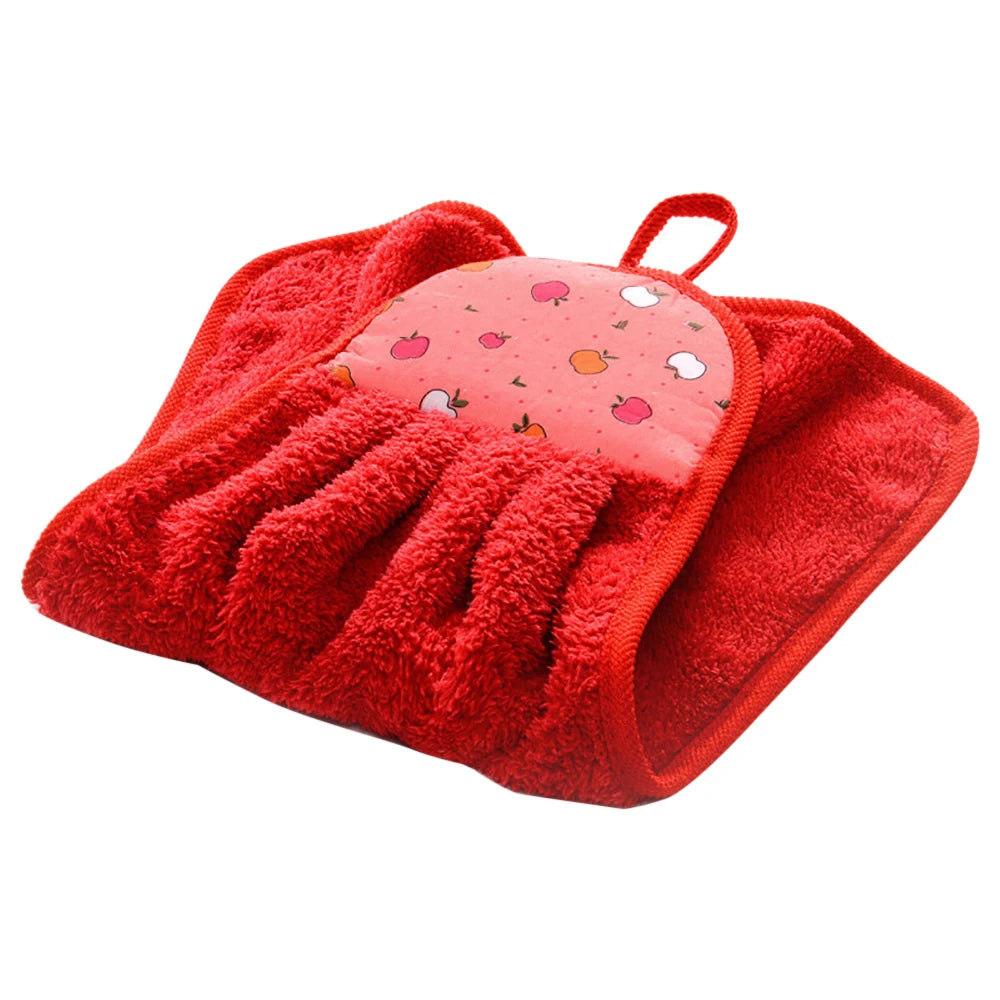 Coral Velvet Bathroom Soft Hand Towel Absorbent Cloth Dishcloths Hanging Cloth Kitchen Accessories