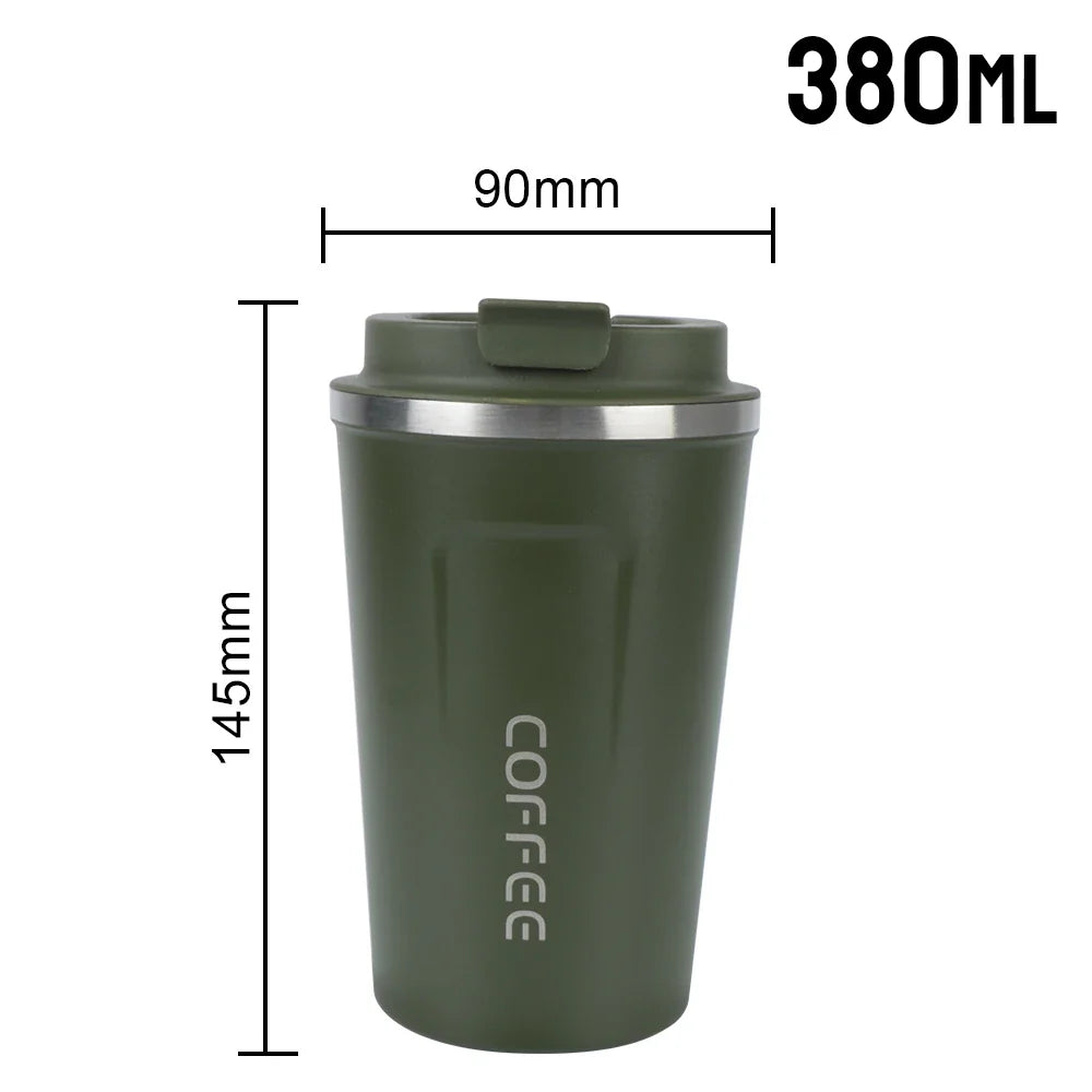 Stainless Steel Travel Mug – Leak-Proof 380/510ml Coffee & Tea Thermos
