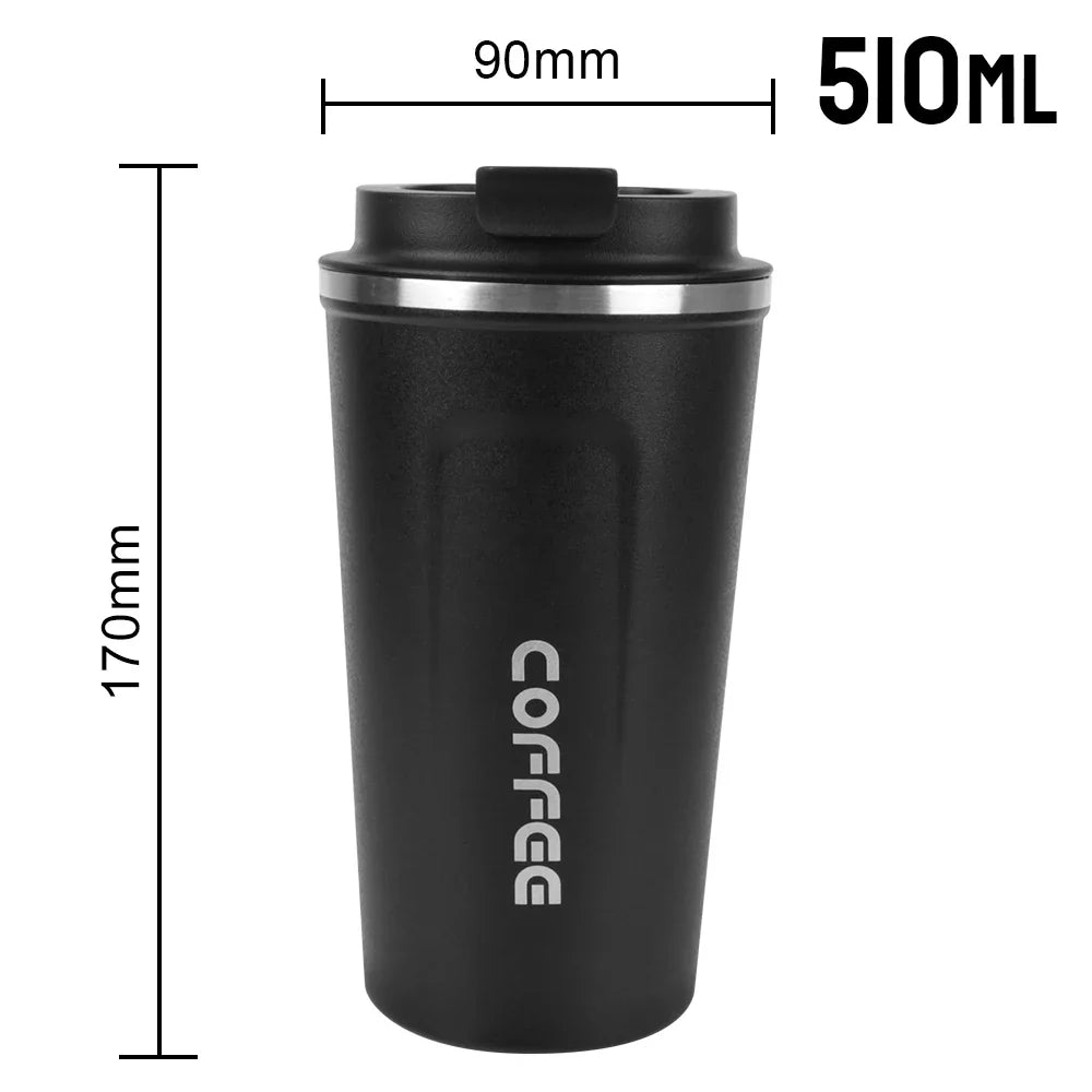 Stainless Steel Travel Mug – Leak-Proof 380/510ml Coffee & Tea Thermos