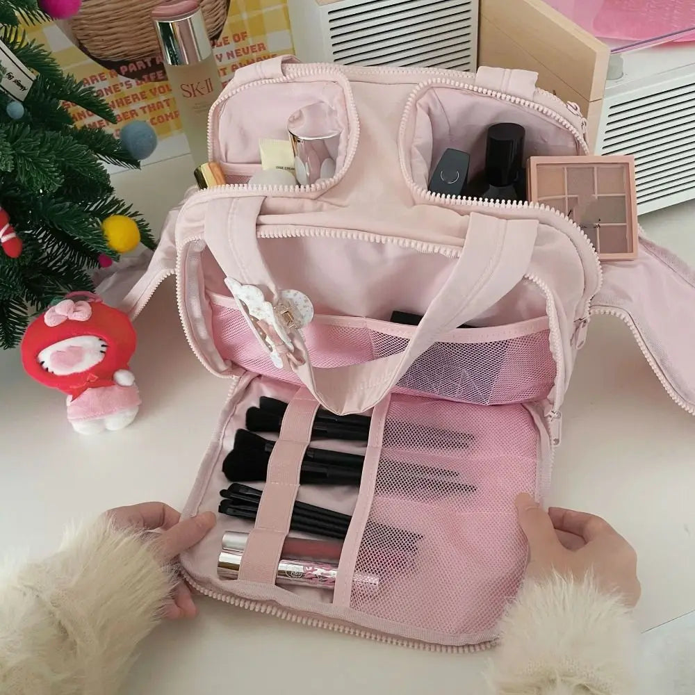 Pack It All: Spacious Wide-Open Travel Cosmetic Bag