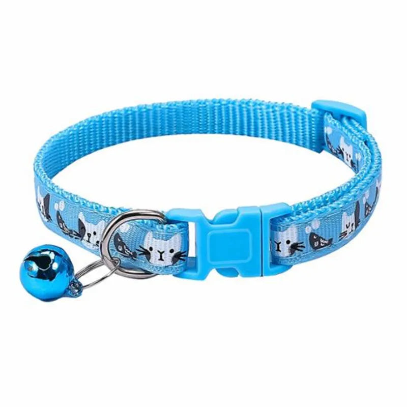 Pet Accessories Dog Cat Collar Bell Colorful Cats Pattern Adjustable Collars For Puppy Kitten DIY Small Animal