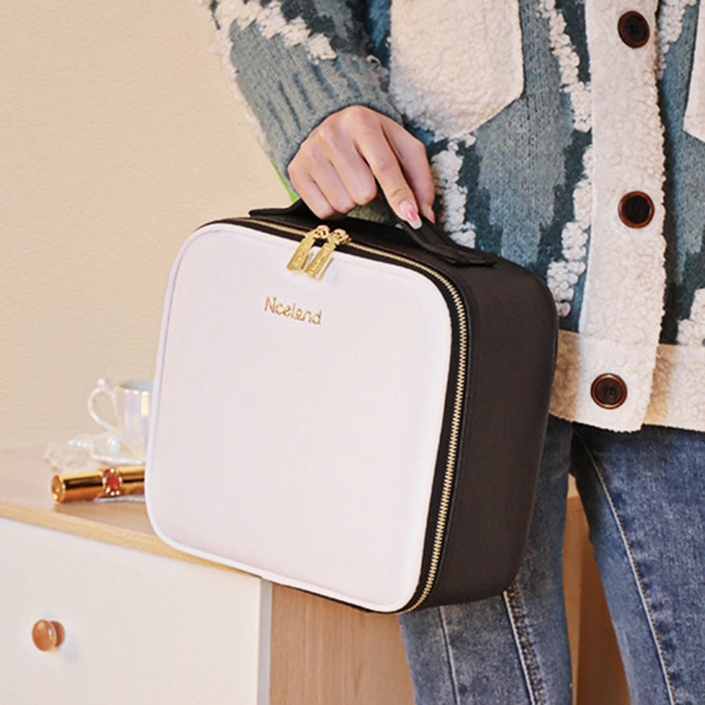 Makeup bag with LED Mirror