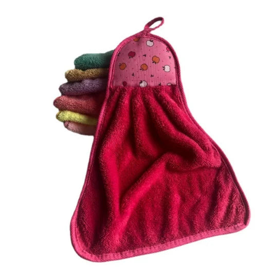 Coral Velvet Bathroom Soft Hand Towel Absorbent Cloth Dishcloths Hanging Cloth Kitchen Accessories