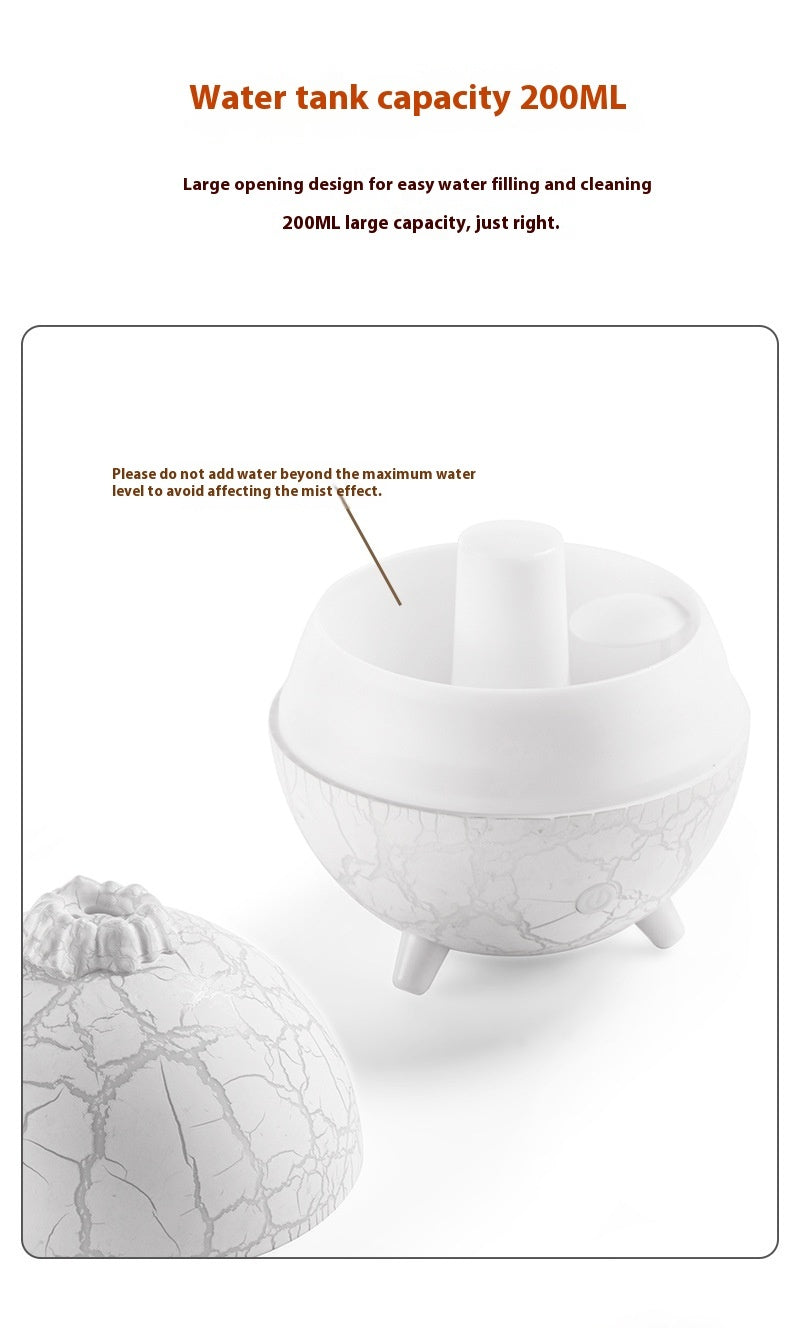 Creative Planet Colorful Atmosphere Lamp USB Humidifier 200ML Water Tank Can Add Essential Oil Household Mini Aroma Diffuser